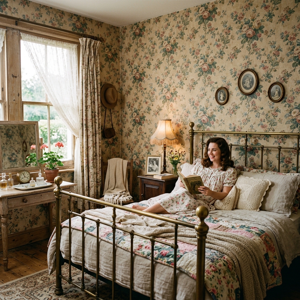 Floral Wallpaper That Feels Like a Time Capsule