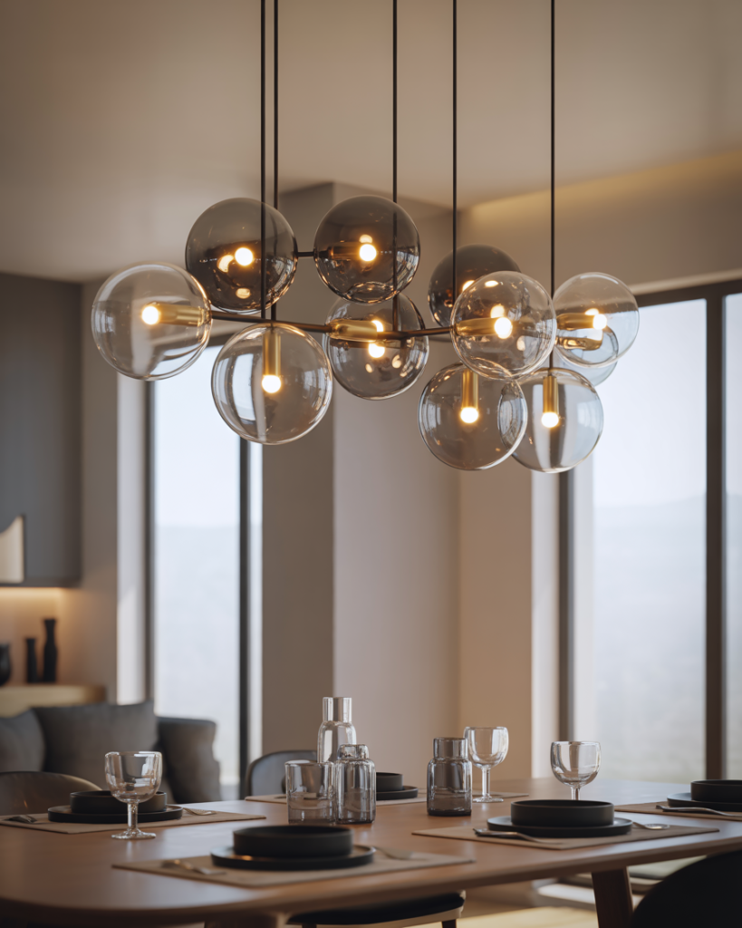 14 Dining Room Light Fixtures That Instantly Upgrade Your Space (And Yes, You’ll Want Them All ) 6 Glass Globe Pendant Cluster