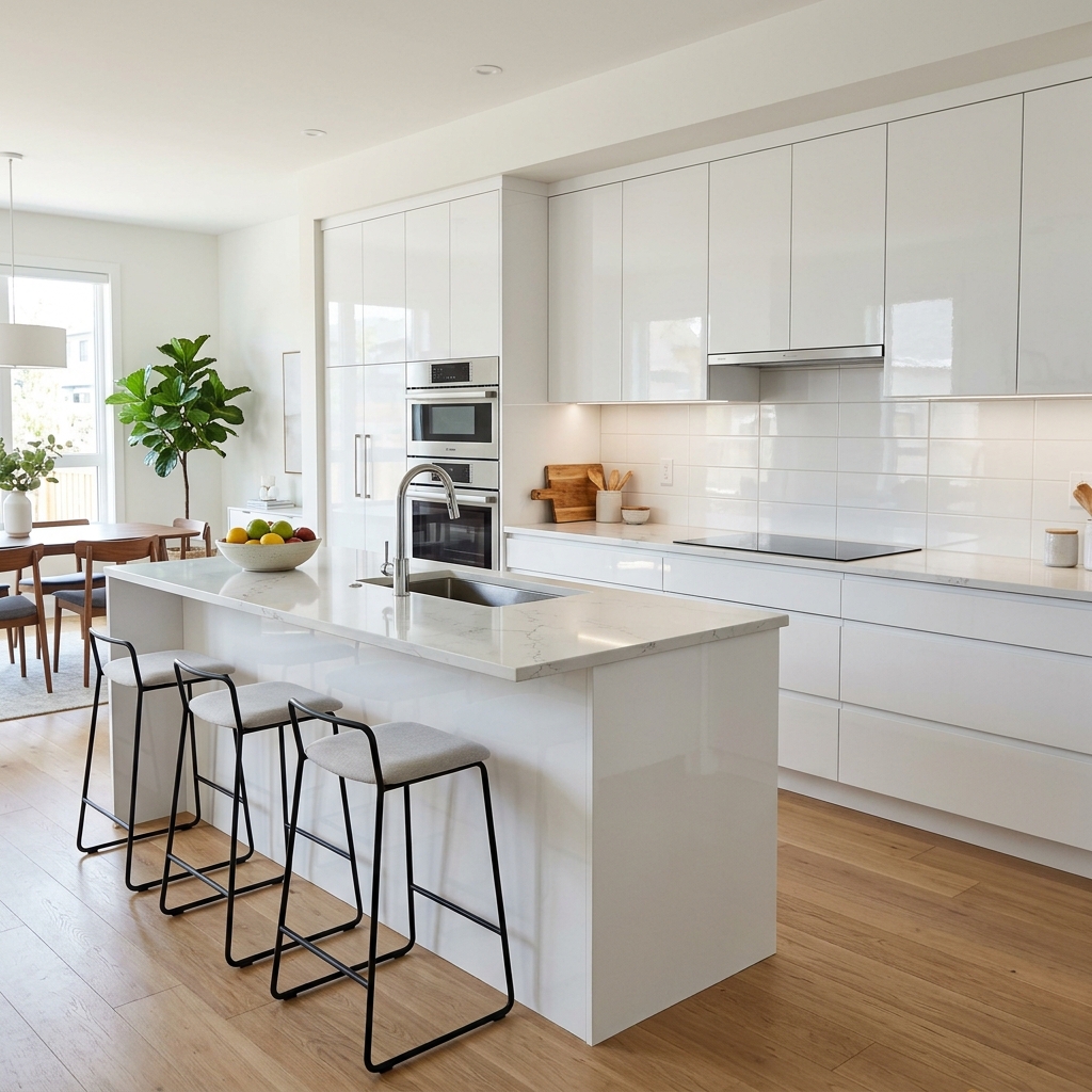 15 White Kitchen Ideas That Feel Straight Out of a Pinterest Dream (But Actually Work IRL) 10 Glossy White Cabinets for a Modern Look