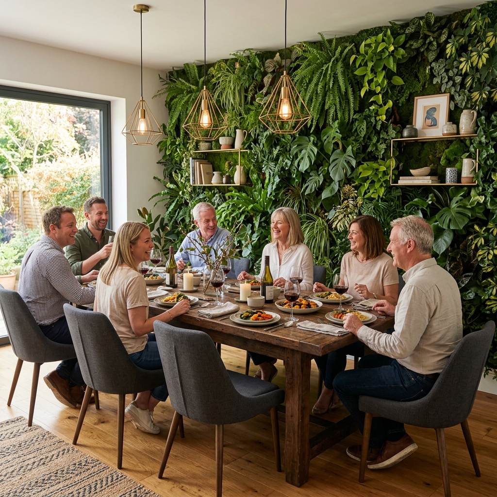 15 Dining Room Wall Decor Ideas That’ll Make Your Space Look Straight-Up Designer (Without the Drama) 11 Greenery Walls