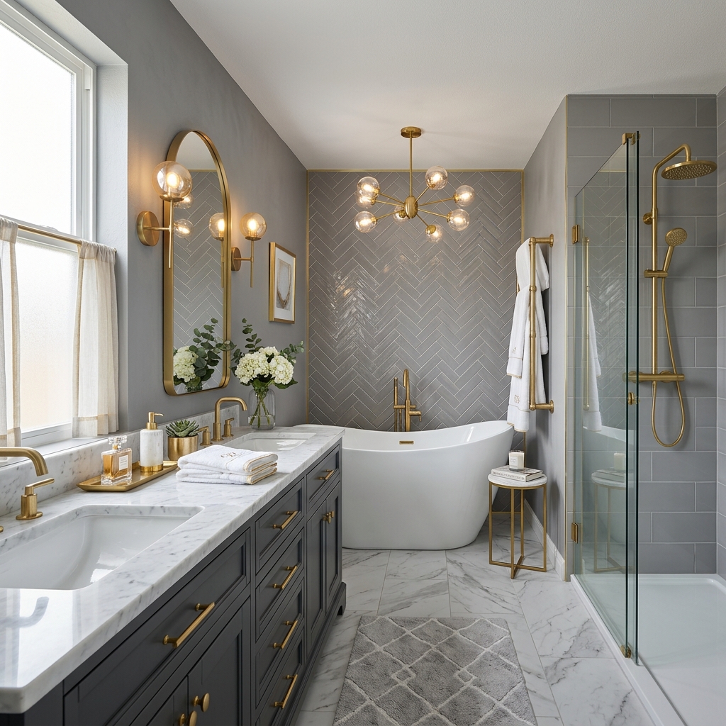 Grey Gold Glam