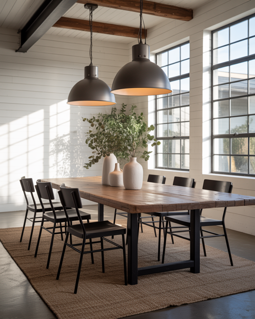 14 Modern Farmhouse Dining Room Ideas That Feel Straight Out of a Pinterest Dream (But Totally Livable) 10 Industrial Farmhouse Fusion