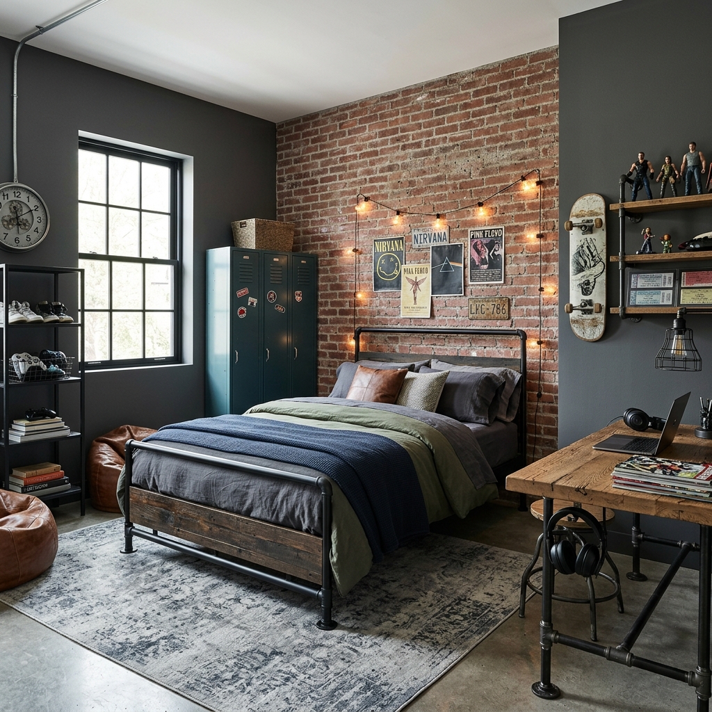 15 Boys Bedroom Ideas That Are Seriously Cool (and Low-Key Genius) 8 Industrial Style Teen Room