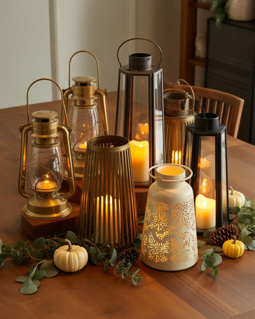 15 Dining Room Table Centerpiece Ideas That Will Instantly Make Your Space Look Expensive (Without Actually Being Expensive) 15 Lanterns for Cozy Nights