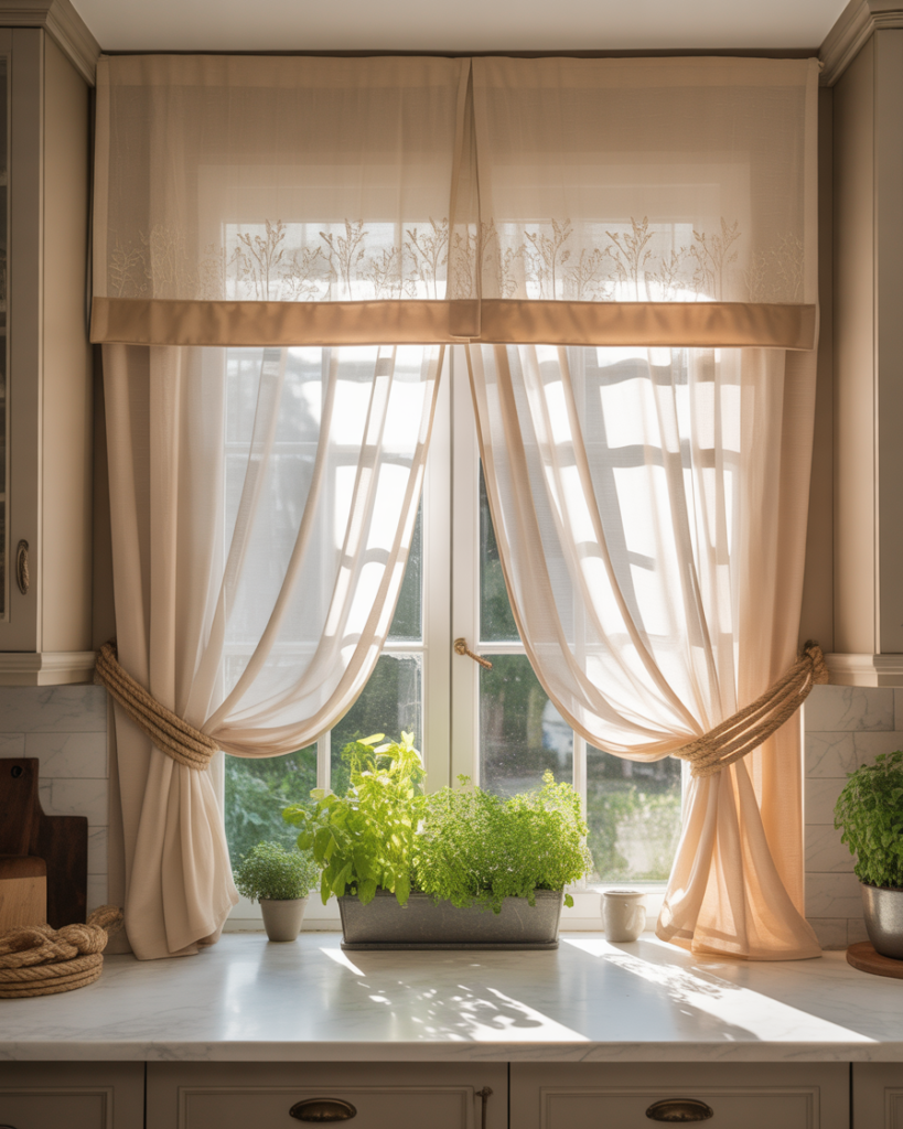 15 Kitchen Curtain Ideas That Will Instantly Upgrade Your Space (And Yes, You’ll Want Them All) 11 Layered Curtains