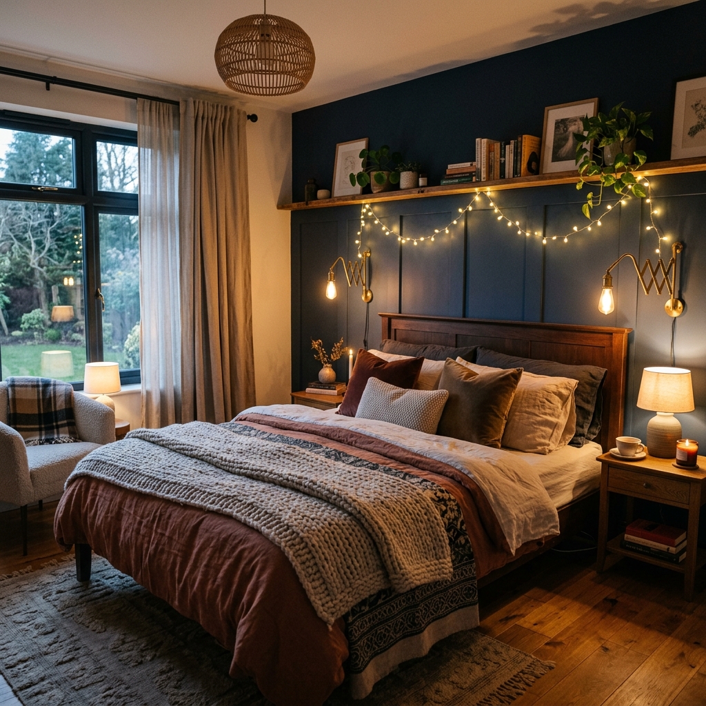 14 Cozy Bedroom Ideas That’ll Instantly Make You Want to Cancel Plans and Stay In 12 Layered Lighting