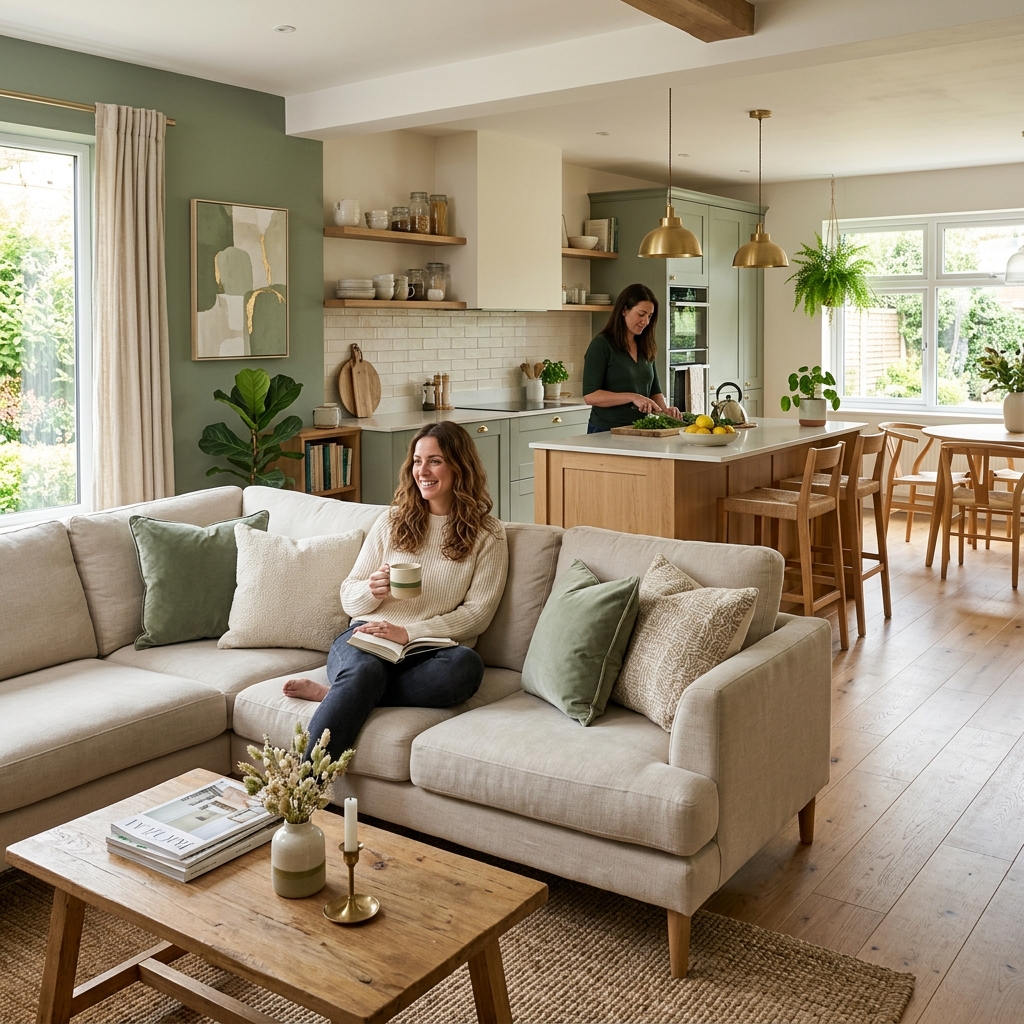 14 Open Plan Kitchen Living Room Ideas That Will Make Your Home Look Straight Out of Pinterest 4 Matching Color Palette Magic
