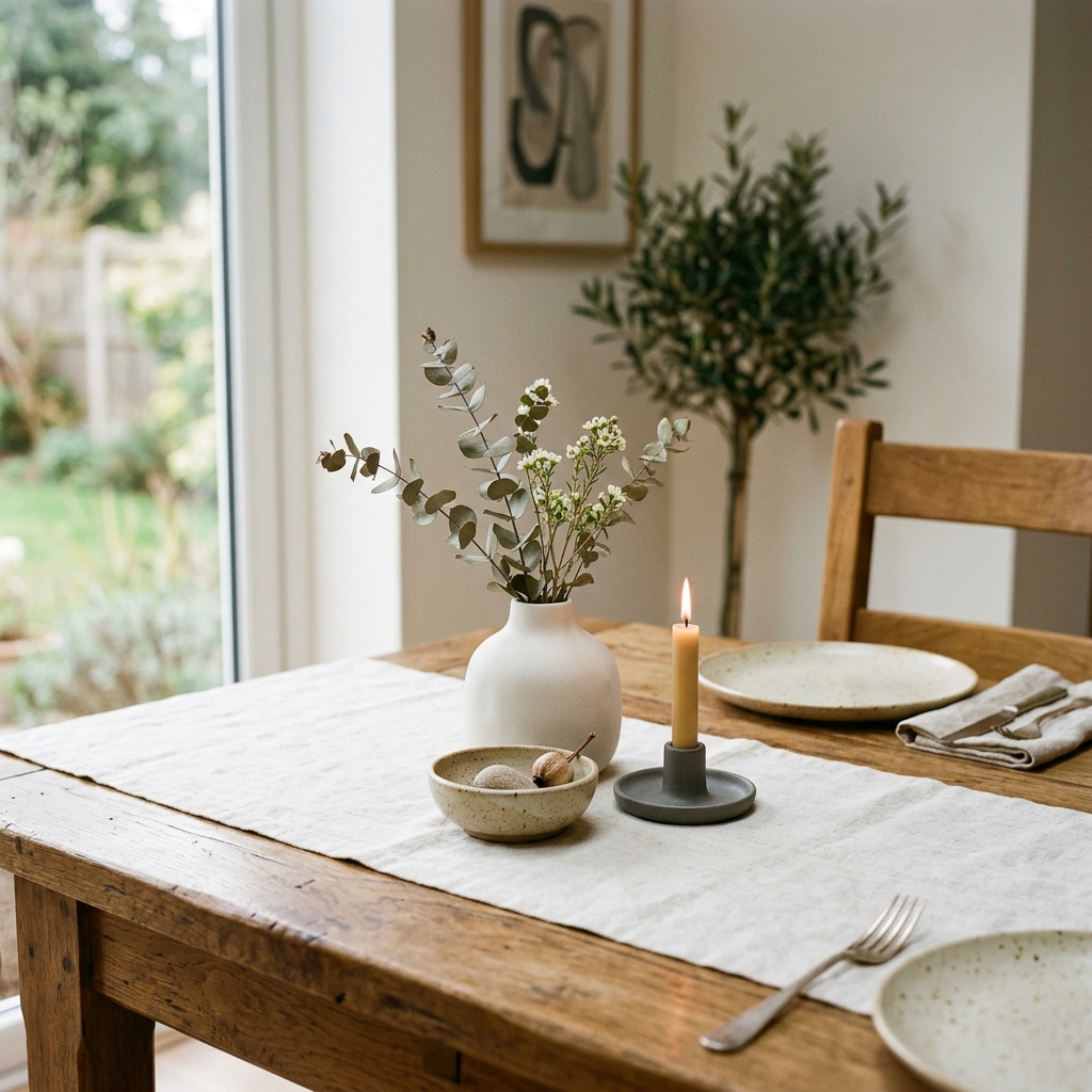 15 Dining Room Table Centerpiece Ideas That Will Instantly Make Your Space Look Expensive (Without Actually Being Expensive) 6 Minimalist Ceramic Moment