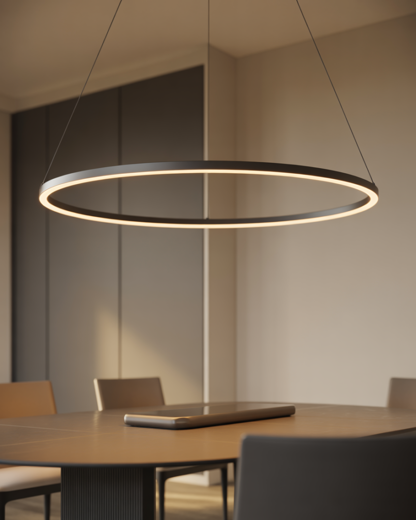 14 Dining Room Light Fixtures That Instantly Upgrade Your Space (And Yes, You’ll Want Them All ) 9 Minimalist LED Ring