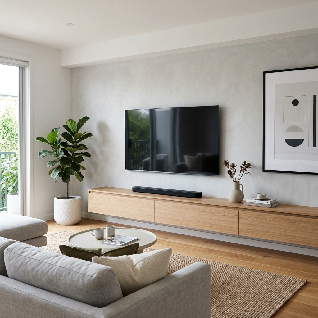 15 Living Room Decor Ideas That Will Instantly Make Your Space Look Designer-Level (Without Trying Too Hard) 12 Minimalist TV Wall