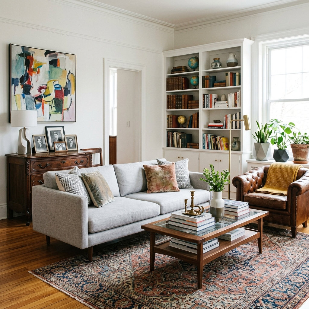 15 Living Room Decor Ideas That Will Instantly Make Your Space Look Designer-Level (Without Trying Too Hard) 14 Mix Old New Pieces