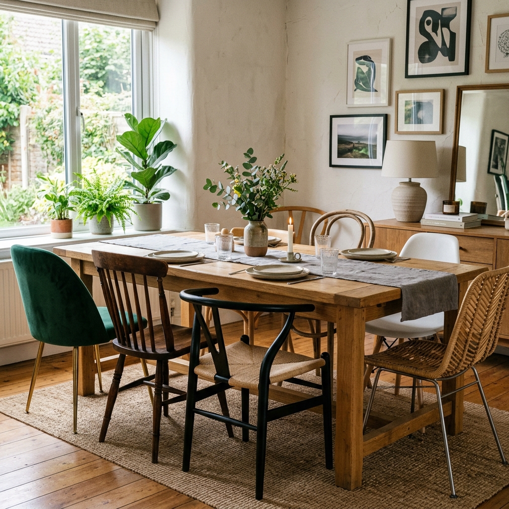 15 Dining Room Decor Ideas That Will Instantly Make Your Space Look Expensive (Without Actually Being Expensive) 3 Mix and Match Dining Chairs