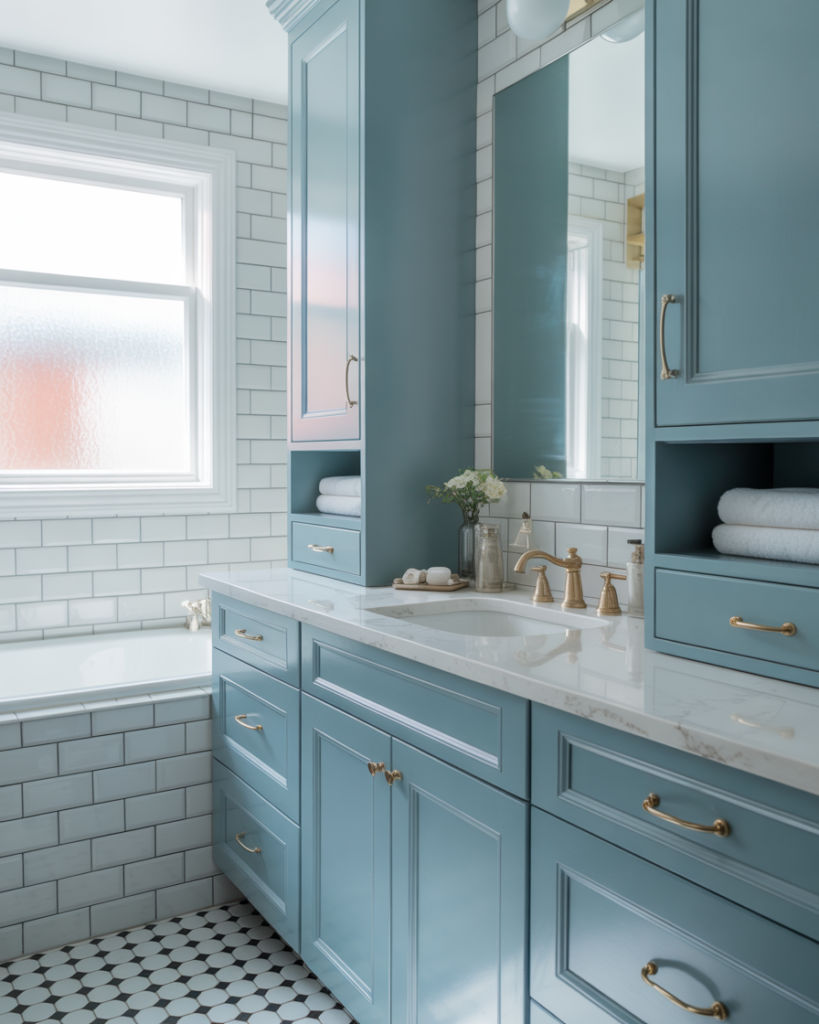 Powder Blue Cabinets