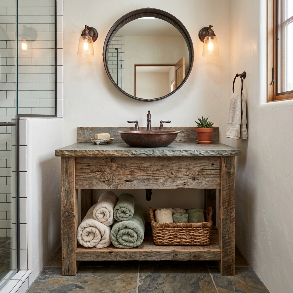 Reclaimed Wood Vanity Instant Character