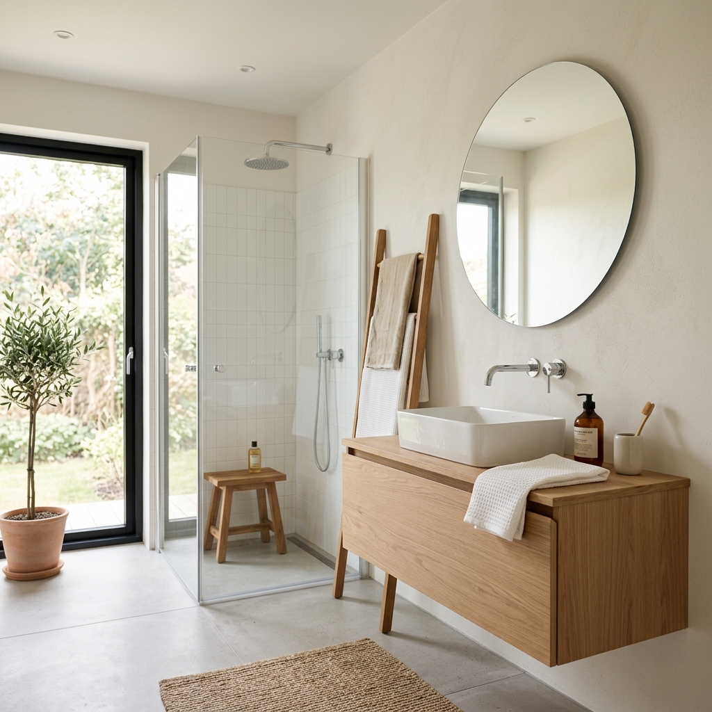 15 Neutral Bathroom Ideas That Feel Like a Spa (But Totally Livable) 9 Scandinavian Simplicity 1
