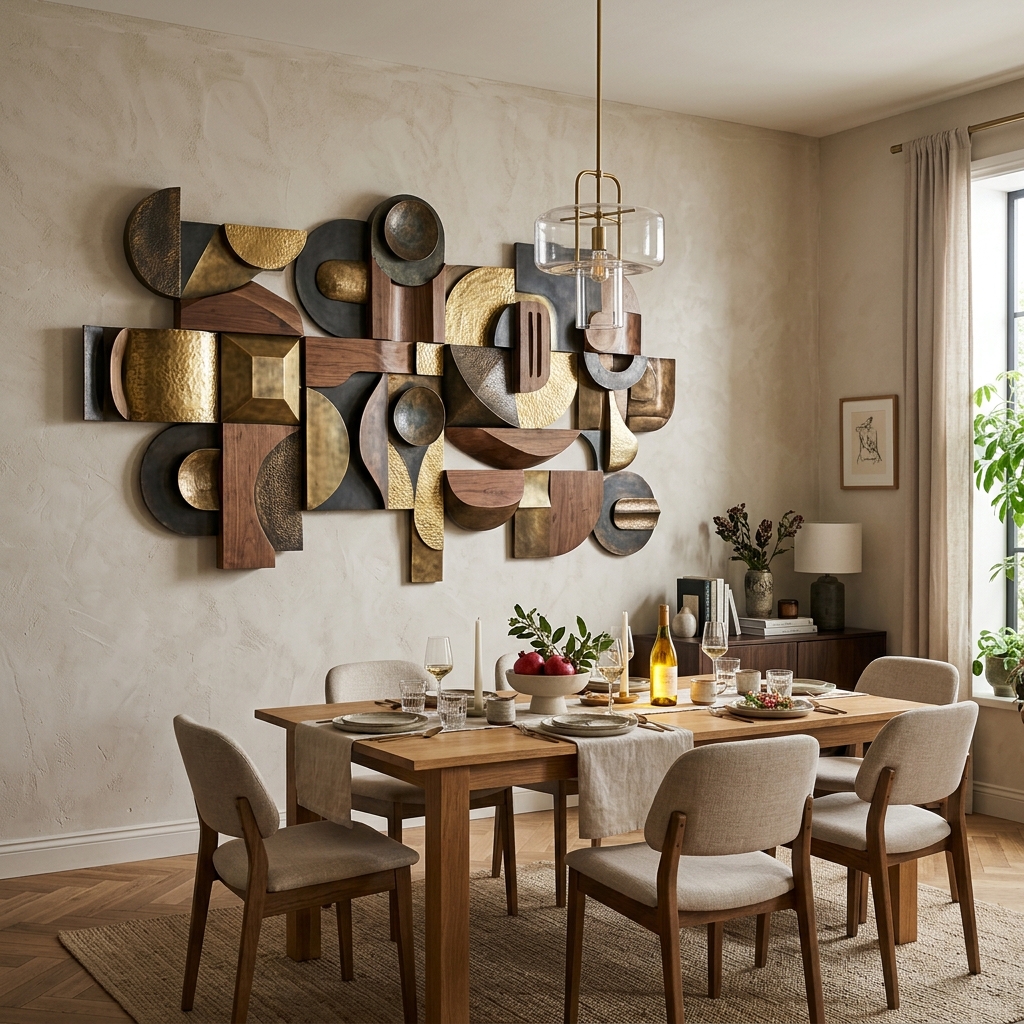 15 Dining Room Wall Decor Ideas That’ll Make Your Space Look Straight-Up Designer (Without the Drama) 15 Sculptural Wall Art