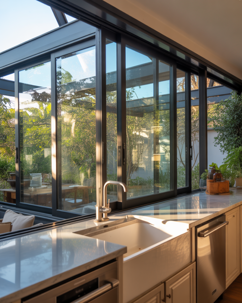 Sliding Glass Windows for Indoor Outdoor Flow
