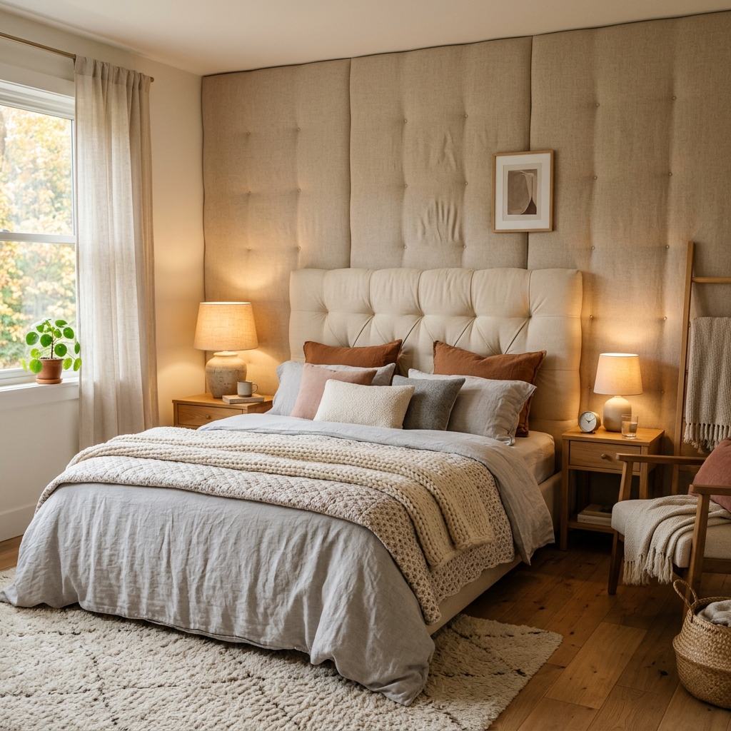 14 Cozy Bedroom Ideas That’ll Instantly Make You Want to Cancel Plans and Stay In 15 Soft Headboard or Wall Backdrop
