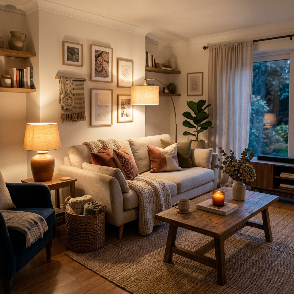15 Living Room Decor Ideas That Will Instantly Make Your Space Look Designer-Level (Without Trying Too Hard) 8 Soft Lighting Only