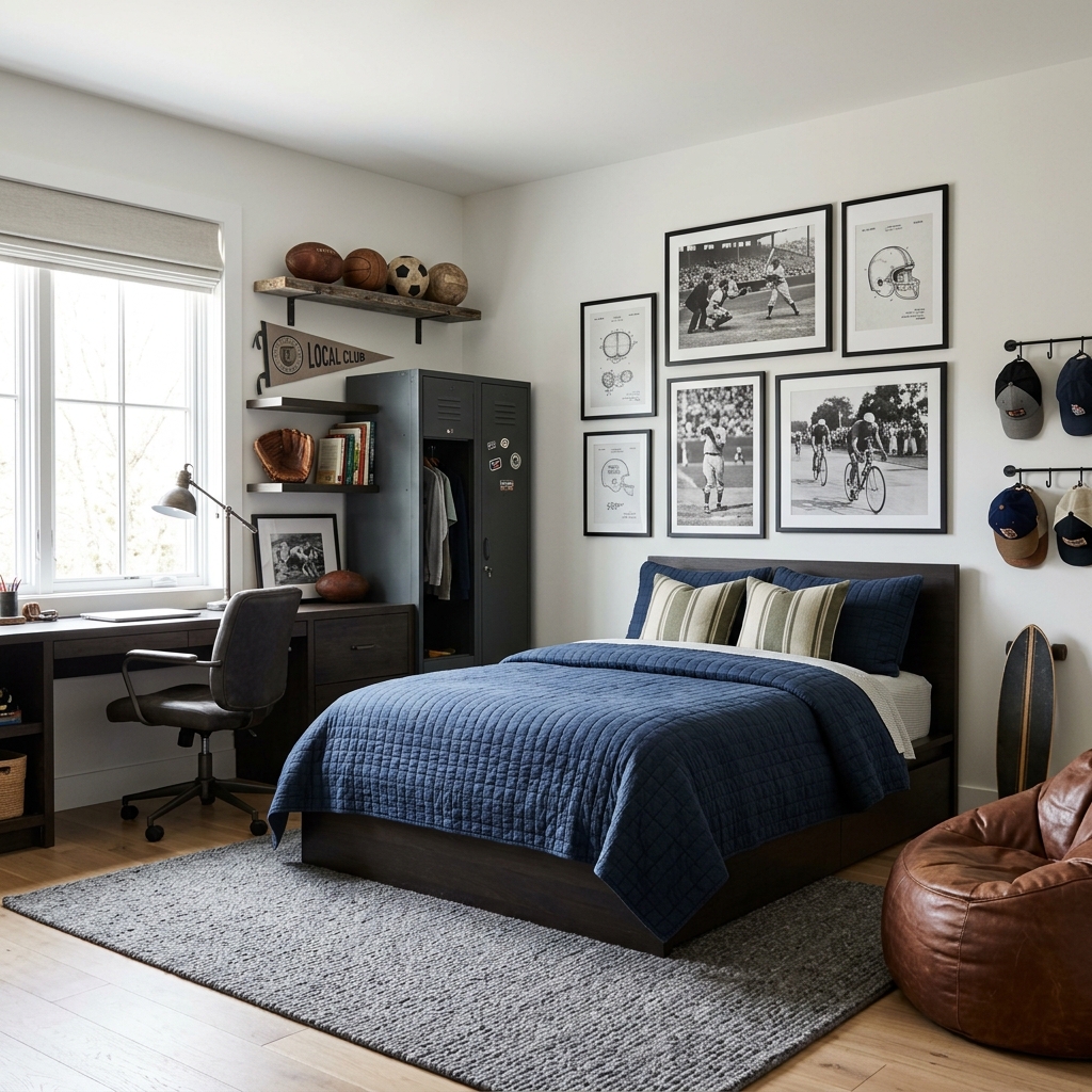 15 Boys Bedroom Ideas That Are Seriously Cool (and Low-Key Genius) 3 Sports Themed But Make It Chic