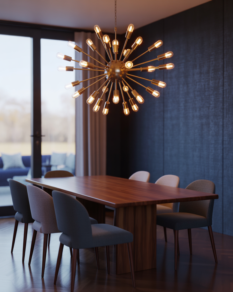 14 Dining Room Light Fixtures That Instantly Upgrade Your Space (And Yes, You’ll Want Them All ) 5 Sputnik Chandelier
