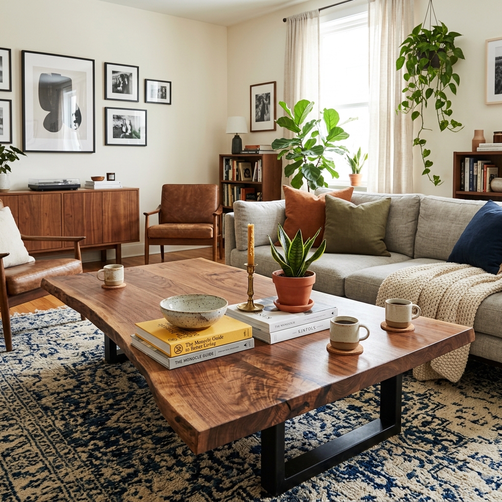 15 Living Room Decor Ideas That Will Instantly Make Your Space Look Designer-Level (Without Trying Too Hard) 3 Statement Coffee Table Energy