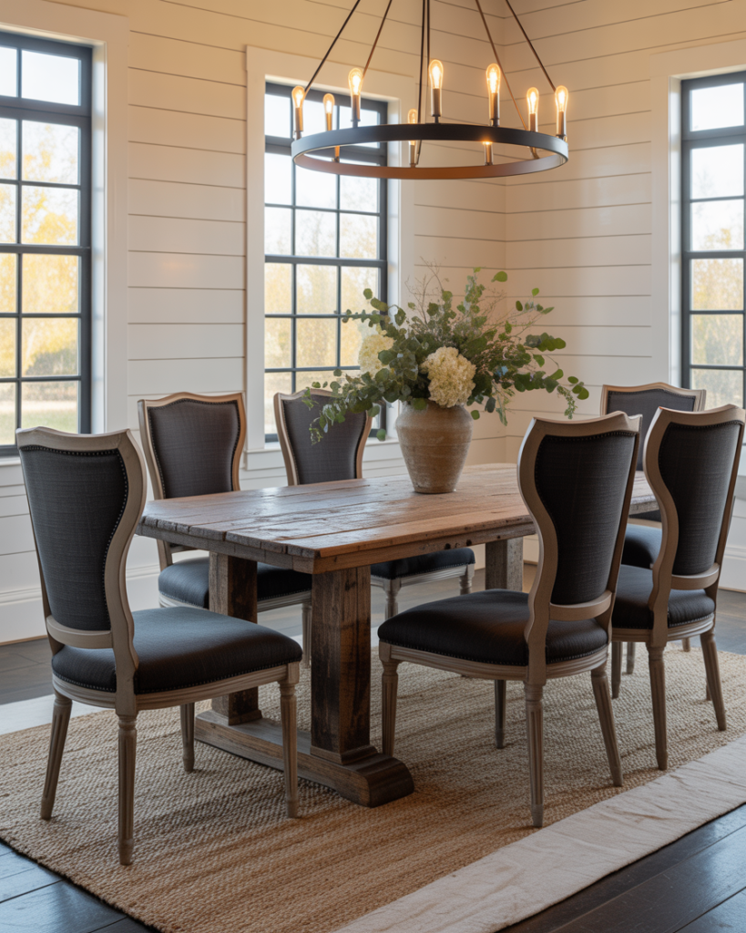 14 Modern Farmhouse Dining Room Ideas That Feel Straight Out of a Pinterest Dream (But Totally Livable) 12 Statement Dining
