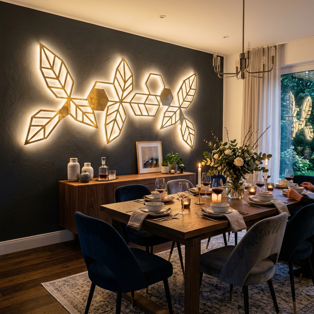 15 Dining Room Wall Decor Ideas That’ll Make Your Space Look Straight-Up Designer (Without the Drama) 9 Statement Lighting as Wall Decor