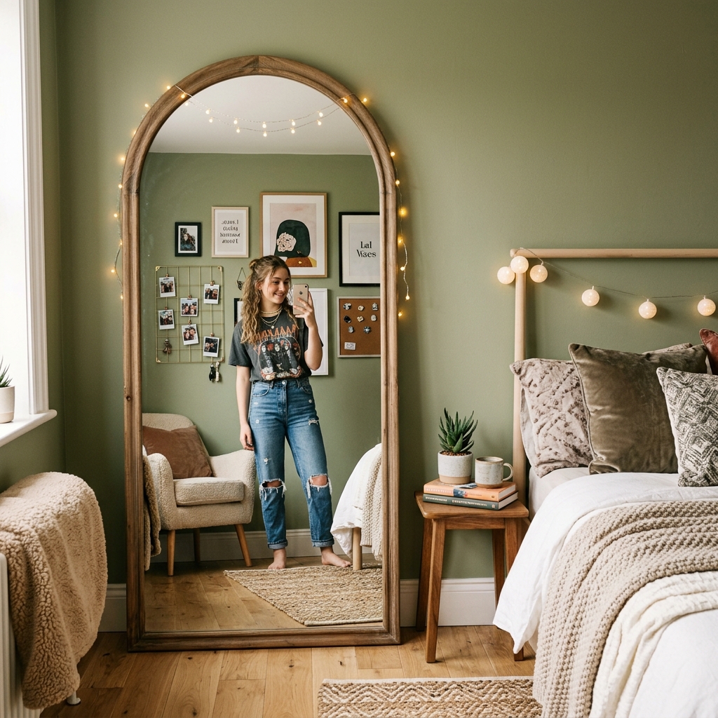 15 Teen Girl Bedroom Ideas That Will Instantly Upgrade Your Space (And Yes, You’ll Want Them All) 6 Statement Mirror Moment 1
