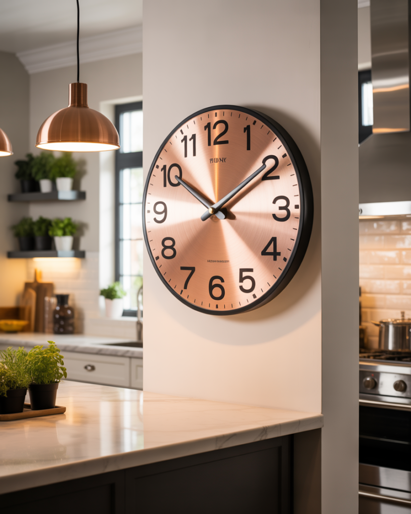 15 Kitchen Wall Decor Ideas That Instantly Make Your Space Look Pinterest-Perfect (Without Trying Too Hard) 6 Statement Wall Clock