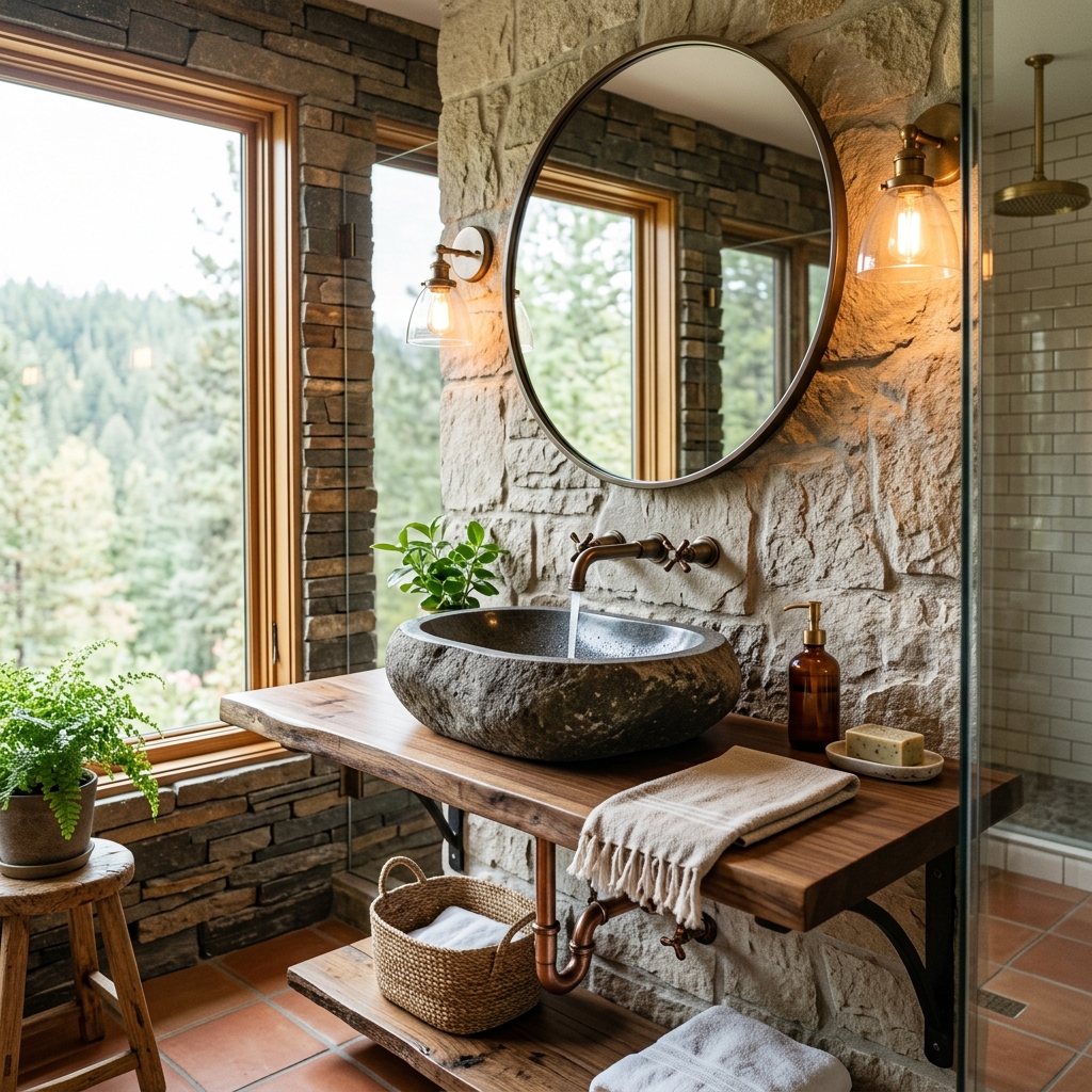 Stone Sink Nature But Make It Chic
