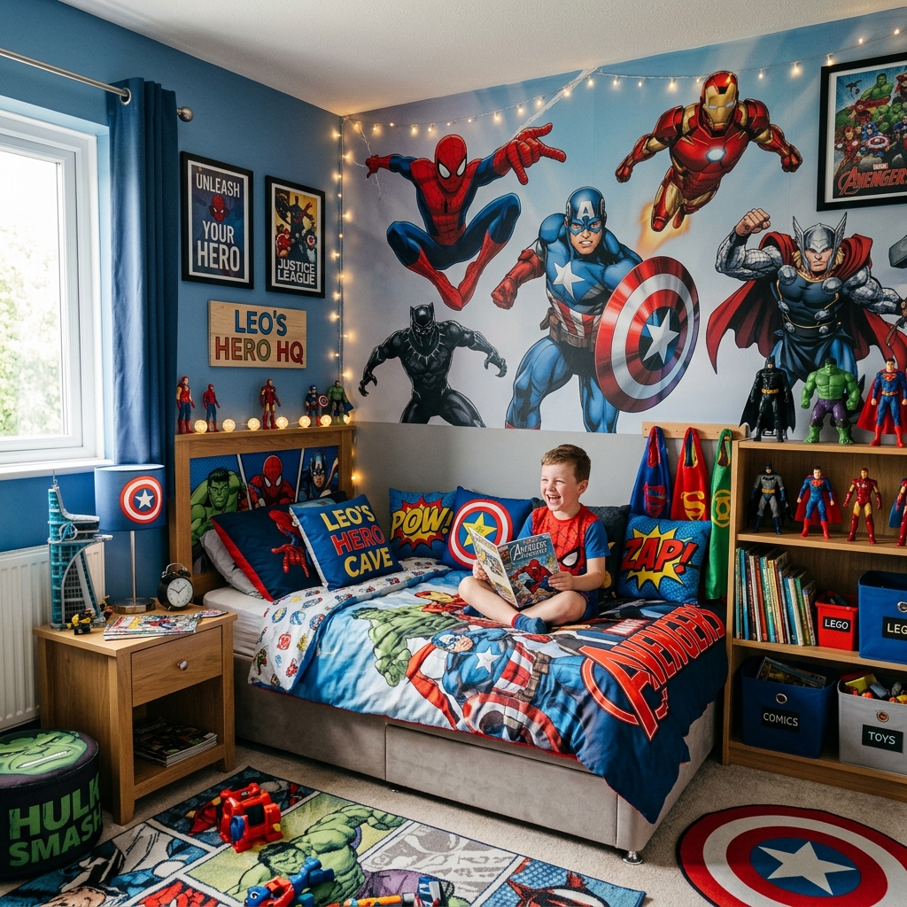 15 Boys Bedroom Ideas That Are Seriously Cool (and Low-Key Genius) 10 Superhero Theme