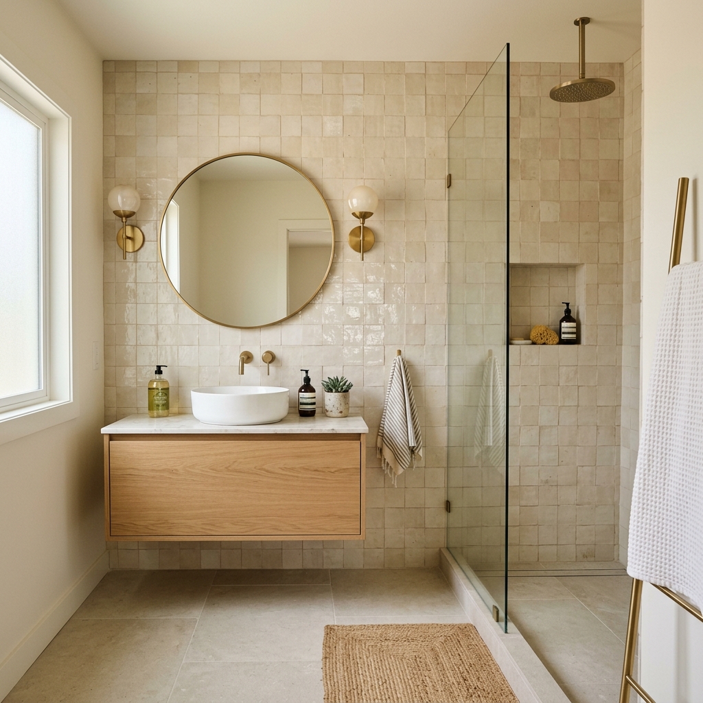 15 Neutral Bathroom Ideas That Feel Like a Spa (But Totally Livable) 12 Textured Tiles for Subtle Drama