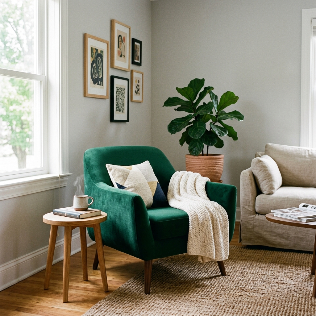 15 Living Room Decor Ideas That Will Instantly Make Your Space Look Designer-Level (Without Trying Too Hard) 6 The Bold Accent Chair