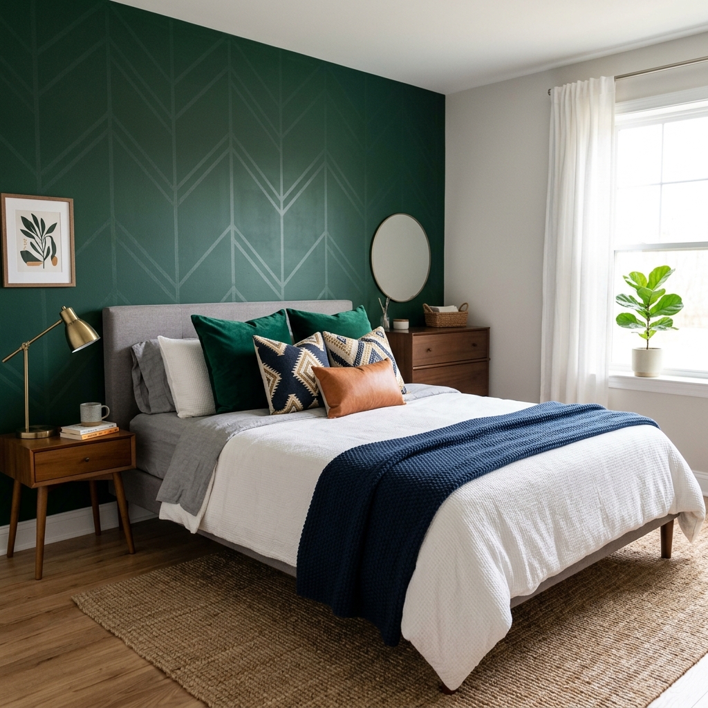 14 Spare Bedroom Ideas That’ll Make You Want Guests Over (Or Never Leave the Room Yourself) 5 The Bold Accent Statement Room