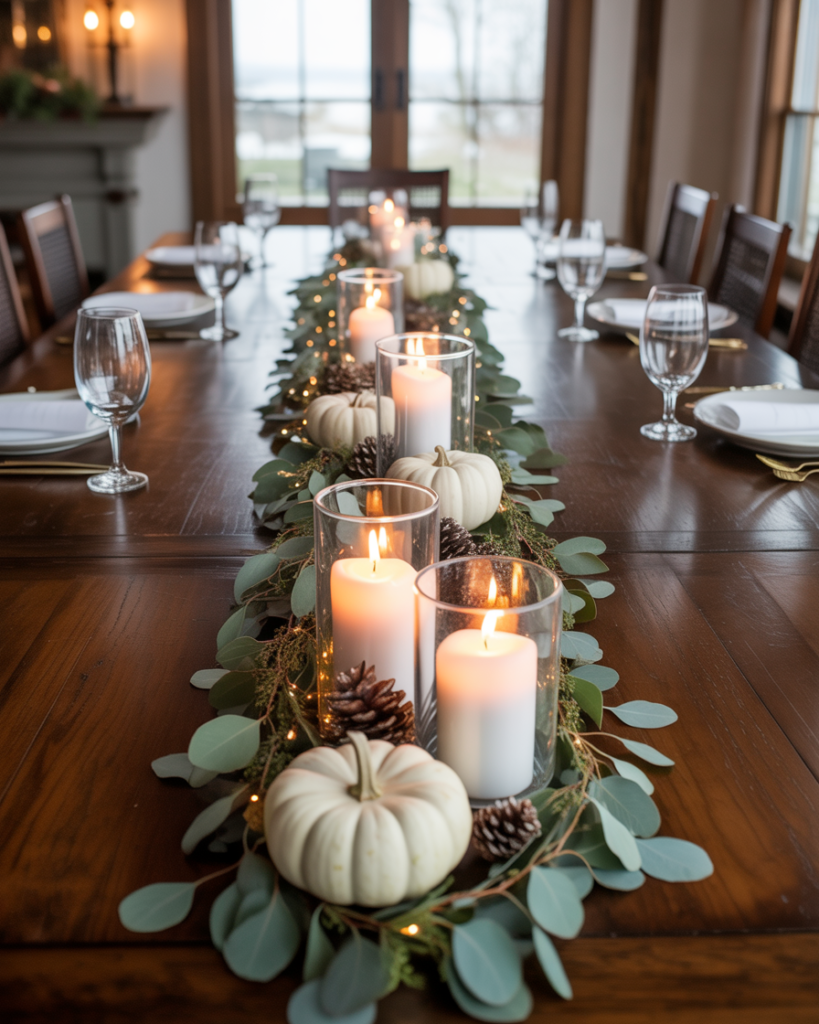 15 Dining Room Table Centerpiece Ideas That Will Instantly Make Your Space Look Expensive (Without Actually Being Expensive) 13 The Long Runner Look