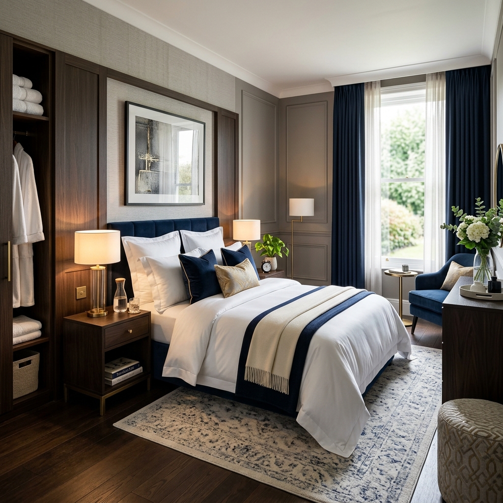 14 Spare Bedroom Ideas That’ll Make You Want Guests Over (Or Never Leave the Room Yourself) 7 The Luxury Hotel Vibe
