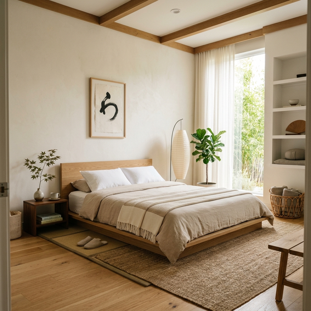 14 Spare Bedroom Ideas That’ll Make You Want Guests Over (Or Never Leave the Room Yourself) 4 The Minimalist Zen Room