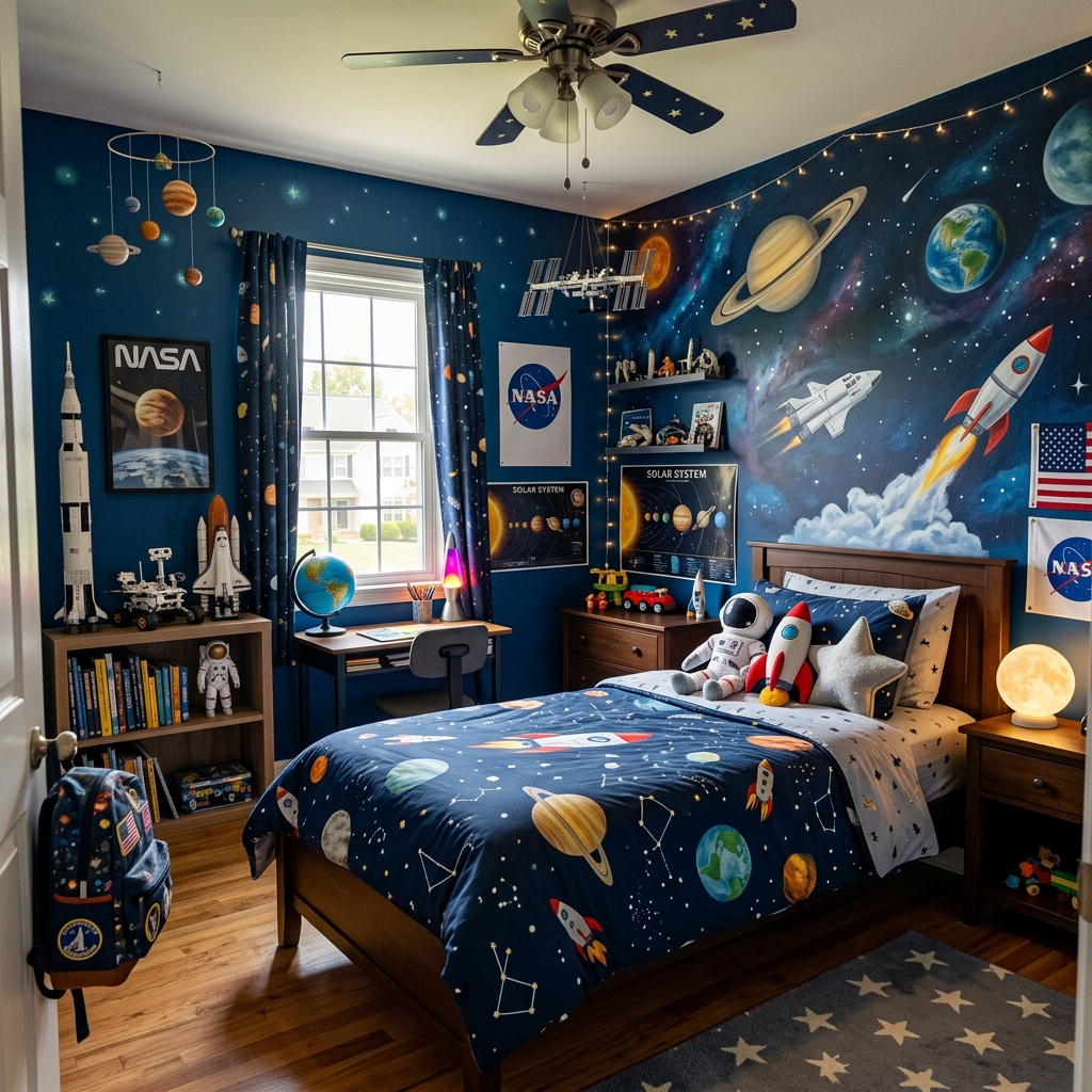 15 Boys Bedroom Ideas That Are Seriously Cool (and Low-Key Genius) 7 The Space Explorer Bedroom