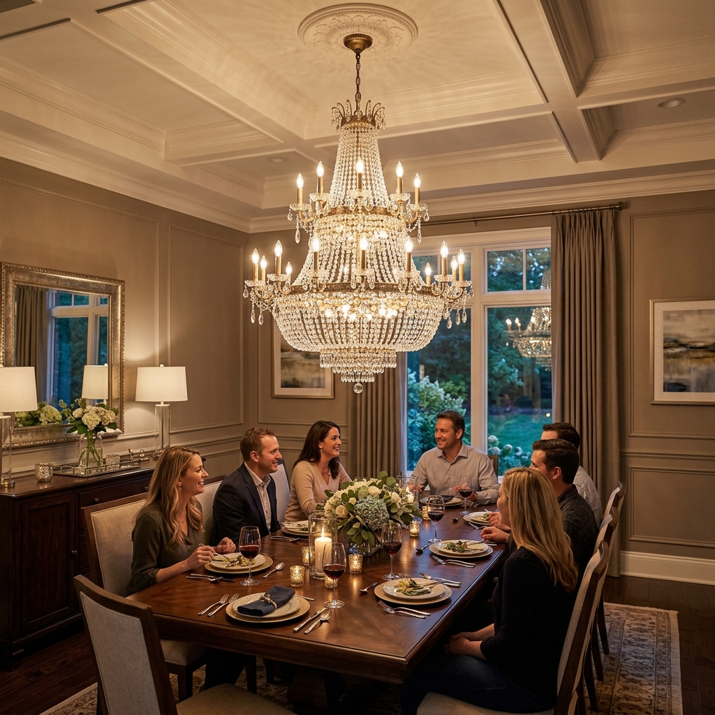 14 Dining Room Light Fixtures That Instantly Upgrade Your Space (And Yes, You’ll Want Them All ) 11 Tiered Statement Chandelier