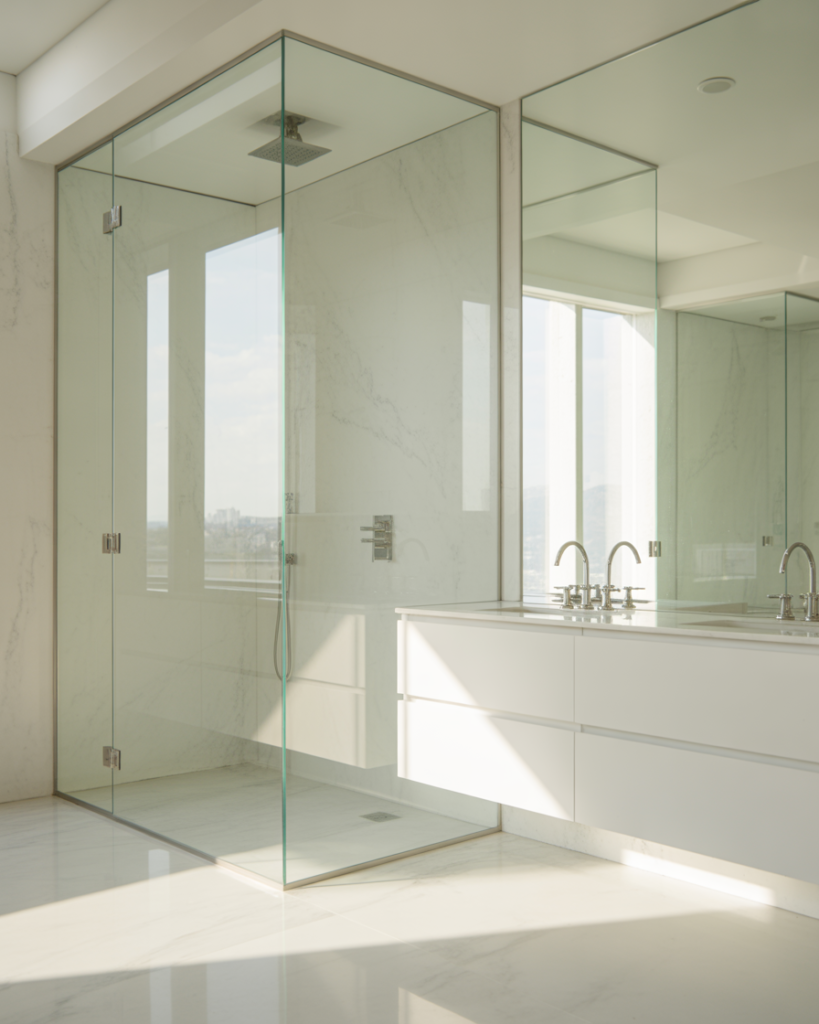15 White Bathroom Ideas That Will Make Your Space Feel Like a Luxe Spa (Without Trying Too Hard) 15 White Glass Shower