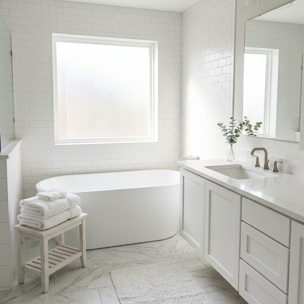 15 Neutral Bathroom Ideas That Feel Like a Spa (But Totally Livable) 3 White on White